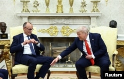 Friedrich Merz și Donald Trump.