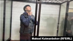 Имамидин Ташов Бишкектин Биринчи май райондук сотунда. 6-декабрь, 2024-жыл. Imamidin Tashov