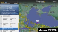 Траса польоту Bayraktar TB2 над Чорним морем 3 лютого 2024 року. Скриншот із сайту FlightRadar24.com