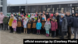 Copii ucraineni transferați din estul Ucrainei în Belarus.