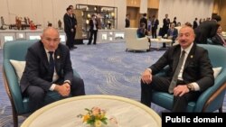 China - Armenian Prime Minister Nikol Pashinian and Azerbaijani President Ilham Aliyev meet in Tianjin, September 1, 2025.