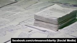 Звернення до влади РФ із 6,5 тисячами підписів на підтримку кримчанок Есми Німетулаєвої, Насіби Саїдової, Ельвізи Алієвої та Февзіє Османової, яких ФСБ звинувачує в тероризмі