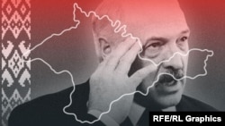 Олександр Лукашенко та контур Кримського півострова, фотоколаж