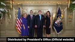 Presidenti amerikan, Donald Trump dhe presidenti i Kosovës, Hashim Thaçi.