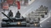 რუსული ტანკები T-90M აღლუმის რეპეტიციაზე მოსკოვში 